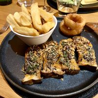 Mushroom steak with pepper sauce (it had a kick)  at The Fitzwilliam Hotel Belfast in Belfast