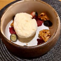 Parfait with hazelnut praline   at The Fitzwilliam Hotel Belfast in Belfast