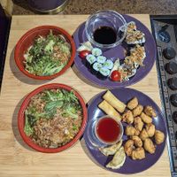 Vegan dishes from Kohaku at Kohaku Vegan Sushi  in Sheffield