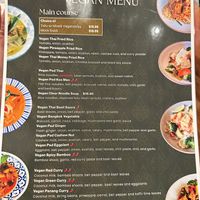 Refreshed vegan menu, March 2026  at Onedee Thai  in Queens