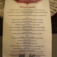 Vegan menu   at Naans & Curries  in Tamarindo