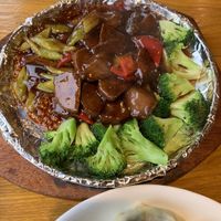 Black mushroom ‘beef'  at Huì Yuán Sù Shí Fāng 慧缘素食坊 Lotus Vegan in Shanghai