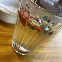 Tea with berries and chrysanthemums   at Huì Yuán Sù Shí Fāng 慧缘素食坊 Lotus Vegan in Shanghai