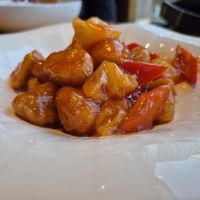 Sweet and sour "pork" at Huì Yuán Sù Shí Fāng 慧缘素食坊 Lotus Vegan in Shanghai