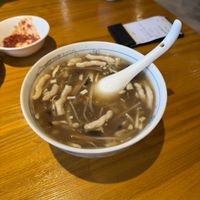 Hot and sour soup  at Huì Yuán Sù Shí Fāng 慧缘素食坊 Lotus Vegan in Shanghai