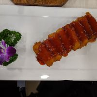 Fried yam nuggets with sweet chilli sauce at Huì Yuán Sù Shí Fāng 慧缘素食坊 Lotus Vegan in Shanghai