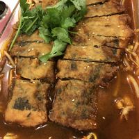 Sweet + sour vegan fish! at Huì Yuán Sù Shí Fāng 慧缘素食坊 Lotus Vegan in Shanghai