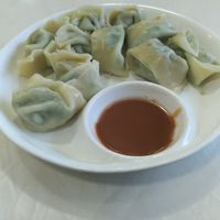 dumplings with sesame sauce at Huì Yuán Sù Shí Fāng 慧缘素食坊 Lotus Vegan in Shanghai