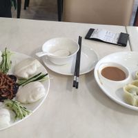 Wontons and pancakes at Huì Yuán Sù Shí Fāng 慧缘素食坊 Lotus Vegan in Shanghai