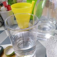 Glass of water (March 2024) at Newmans Garden Centre in Ceredigion