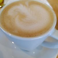 Decaf latte (February 2026) at Newmans Garden Centre in Ceredigion