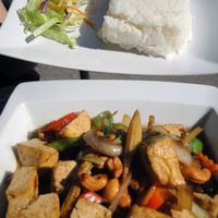 Sympathetic, small Thai restaurant. The staff knows what vegan means. Most portions can be ordered with tofu, vegan. They don't use fish sauce in curries. at Tuk Tuk in Helsinki