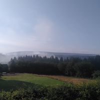 Morgenstimmung vom Balkon aus at Vegane Bergpension in Schulenberg