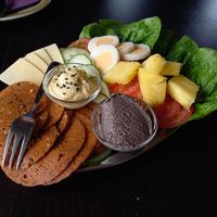 Frühstück für Zwei mit veganem Ei at Vegane Bergpension in Schulenberg