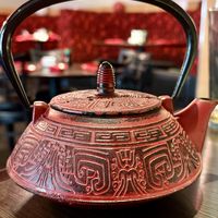 Hot green tea  at PL8 Simply Asian Restaurant in Barrington