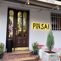 Entrance to the pizzeria at Pinsa! in Yerevan