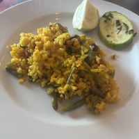 Vegan paella  at Restaurante El Pescador in Fuerteventura