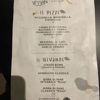 Menù veg  at L'Aforisma in Turin