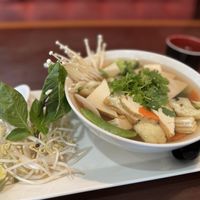 Vegan pho   at Veggiebowl in Vancouver