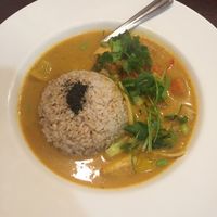 Vegan curry at Veggiebowl in Vancouver