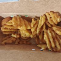 Waffle fries at Dirty Vegan Burgers by Taster in Paris