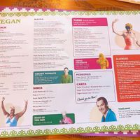 Vegan menu  at Pontio Lounge in Chepstow