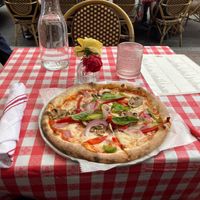 Vegan pizzz primavera at Sofia's in New York City