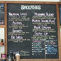 Smoothie menue at Island Deli in Siargao