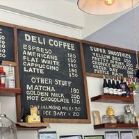 Smoothies & non dairy milk options   at Island Deli in Siargao