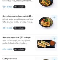 Menu from delivery service  at PRG - Banh-Mi-Ba - T2 in Prague