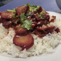 Red “Pork” (was delicious)  at Thai Food Vegetarian or Vegan - Maybe closed in Surat Thani