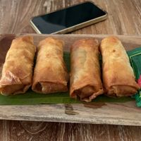 The delicious Spring Rolls! at Good Karma Waroeng in Kintamani