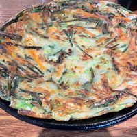 Vegetable pancake at Noodlelab - 칼국수연구소 in Jeju