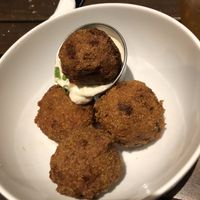 Hush puppies were so tasty - the herb ranch for dipping was phenomenal  at Tree House in St Louis