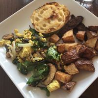 scrambled tofu with tempeh ";bacon"; at Tree House in St Louis