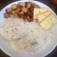 Biscuits and gravy with eggs (tofu option) at Tree House in St Louis