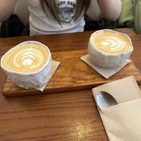 Oat lattee  at Bloome By Sasha in Barcelona