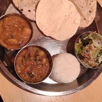 Vegan set at Indian Restaurant Asiyana in Osaka