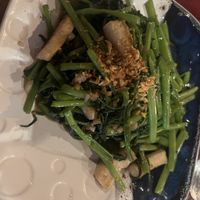 morning glory with extra tofu   at Khaw Glong in Koh Samui