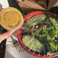 Mixed greens salad with dressing  at Krob Krua Thai Kitchen in Eugene