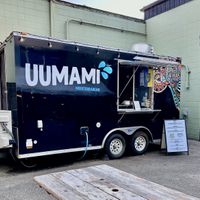Truck in front of OWL(Oregon Wine Lab)    at Uumami Food Cart in Eugene