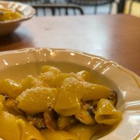 Rigatoni & zucchini carbonara   at Via Pasteria in Milan