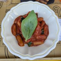 Pasta with tomato sauce 🍅 at Via Pasteria in Milan