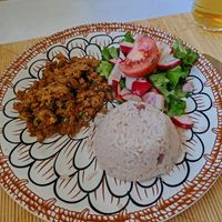 Menu for lunch at Mas Vida Restaurante Vegetariano in Banos