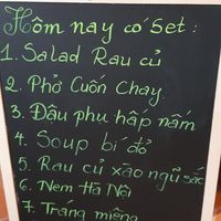 Today's Menu at Nhà An Vegetarian in Hanoi