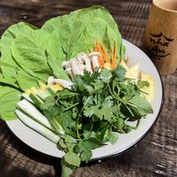 Green mustard Rolls (do it yourself)  at Nhà An Vegetarian in Hanoi