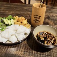 Noodles with fried tofu  at Nhà An Vegetarian in Hanoi