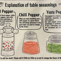 About pepper .  at Ramen Katamuki in Kyoto