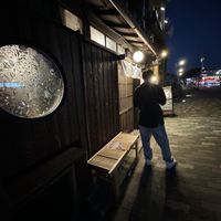 Entrance and waiting line.  at Ramen Katamuki in Kyoto