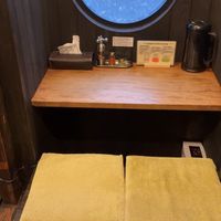 Cutest table   at Ramen Katamuki in Kyoto